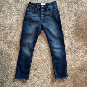 KanCan High Waist Button Fly Capri Ankle Jeans Size 27